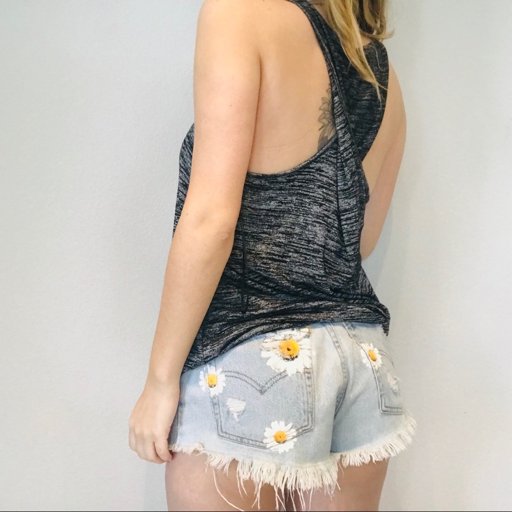 Rag & Bone Gray heather back tank top - Picture 5 of 7